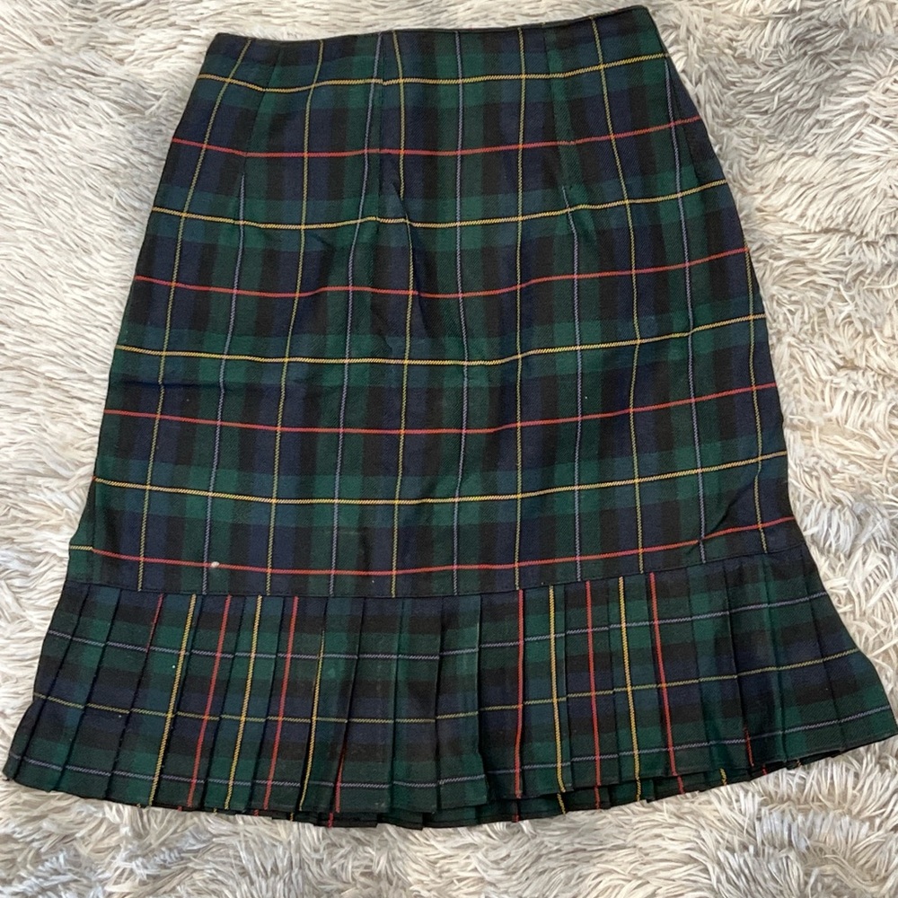 Vintage Tartan Plaid Midi Wrap Skirt Size Small Classic Scholar Academia 70s 80s